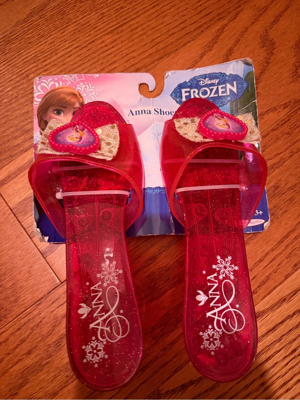 Disney Frozen Anna Glitter Pink Jelly Sandals for Kids, new
